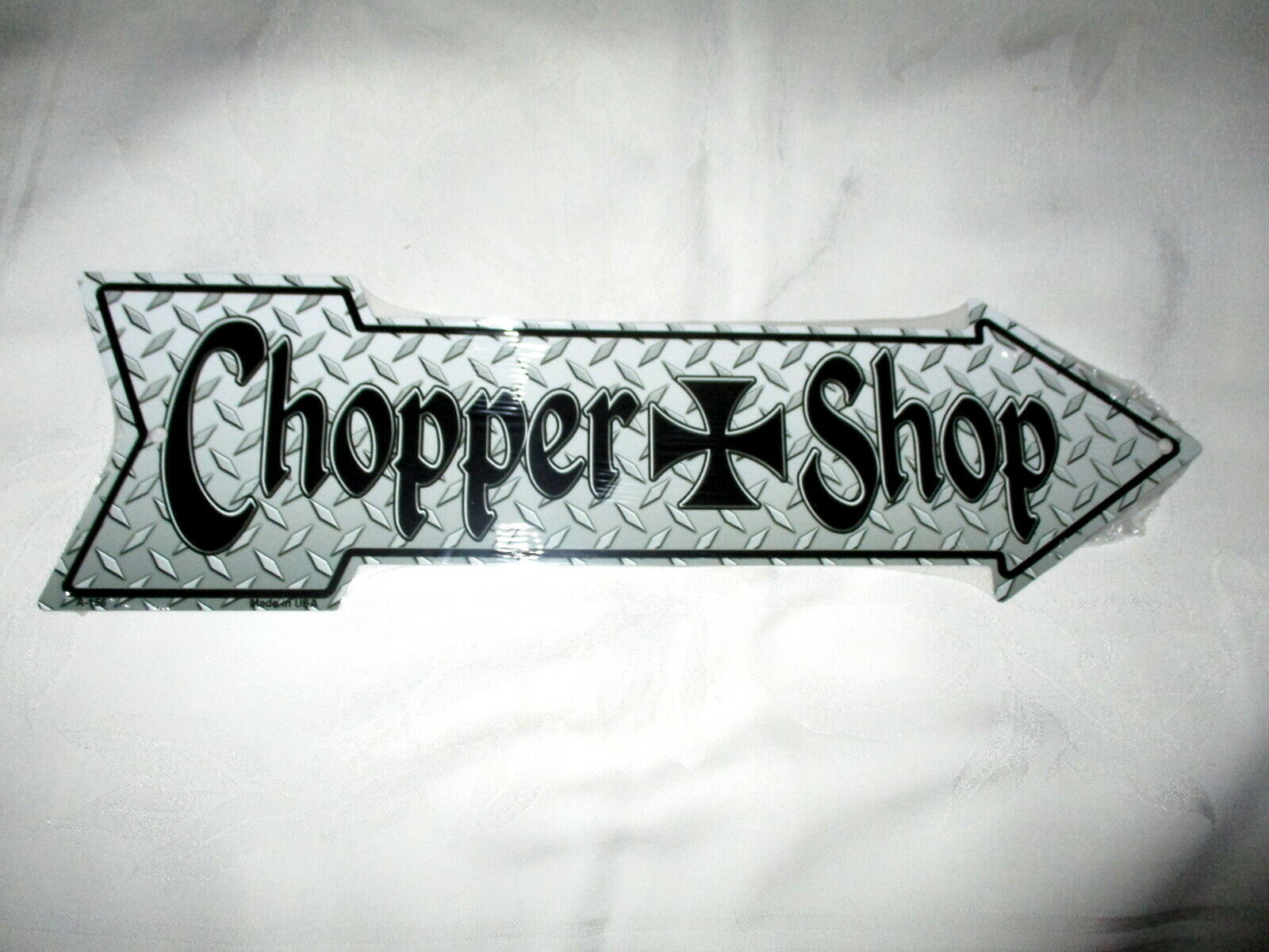**Unique CHOPPER SHOP Metal Arrow Sign #12 - NEW**