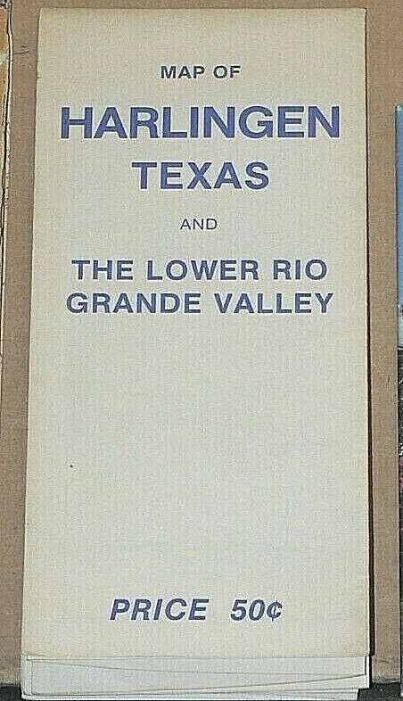 1970\'s Street Map of Harlingen, Texas and the Lower Rio Grande Valley