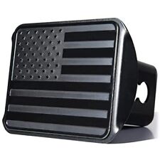 Tactical USA American Flag Hitch Cover Premium Quality Stainless Steel Black picture