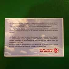 Air Algerie Baggage Conditions Carriage Card  picture