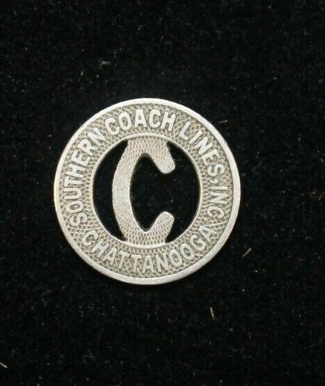 VERY RARE SOUTHERN COACH LINES TRANSIT TOKEN ~ CHATTANOOGA TENNESSEE