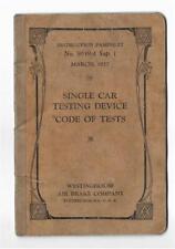 Single Car Testing Device, Triple & Universal Valve, 1927 Westinghouse Air Brake picture