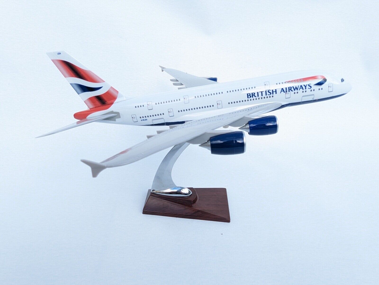 British Airways A380 Medium  Plane Model On Stand Apx 34 cm Resin Airplane