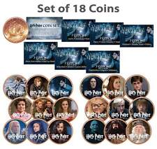 HARRY POTTER Deathly Hallows Colorized UK British Halfpenny ULTIMATE 18-Coin Set picture