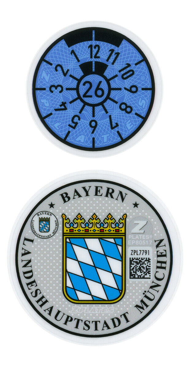 Munich 2026 License Plate Registration Seal for BMW by Z Plates