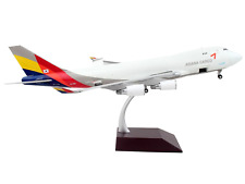 Boeing 747-400F Commercial Asiana Striped Tail 1/200 Diecast Model Airplane picture