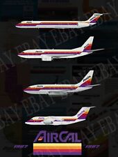 AirCal Air California Fleet History Retro 8 X 10