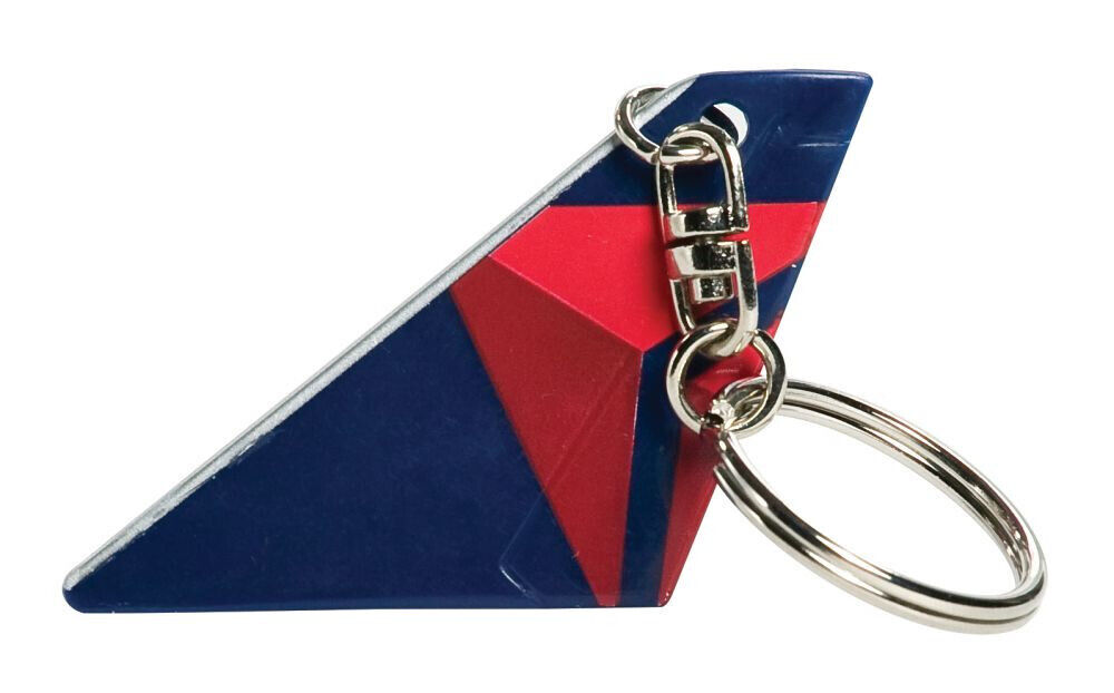 Delta Airlines Airplane Keychain Tail
