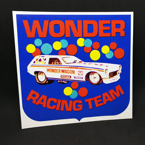 WONDER RACING TEAM Vintage Style DECAL, Vinyl STICKER, rat rod, racing, hotrod