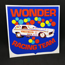 WONDER RACING TEAM Vintage Style DECAL, Vinyl STICKER, rat rod, racing, hotrod picture
