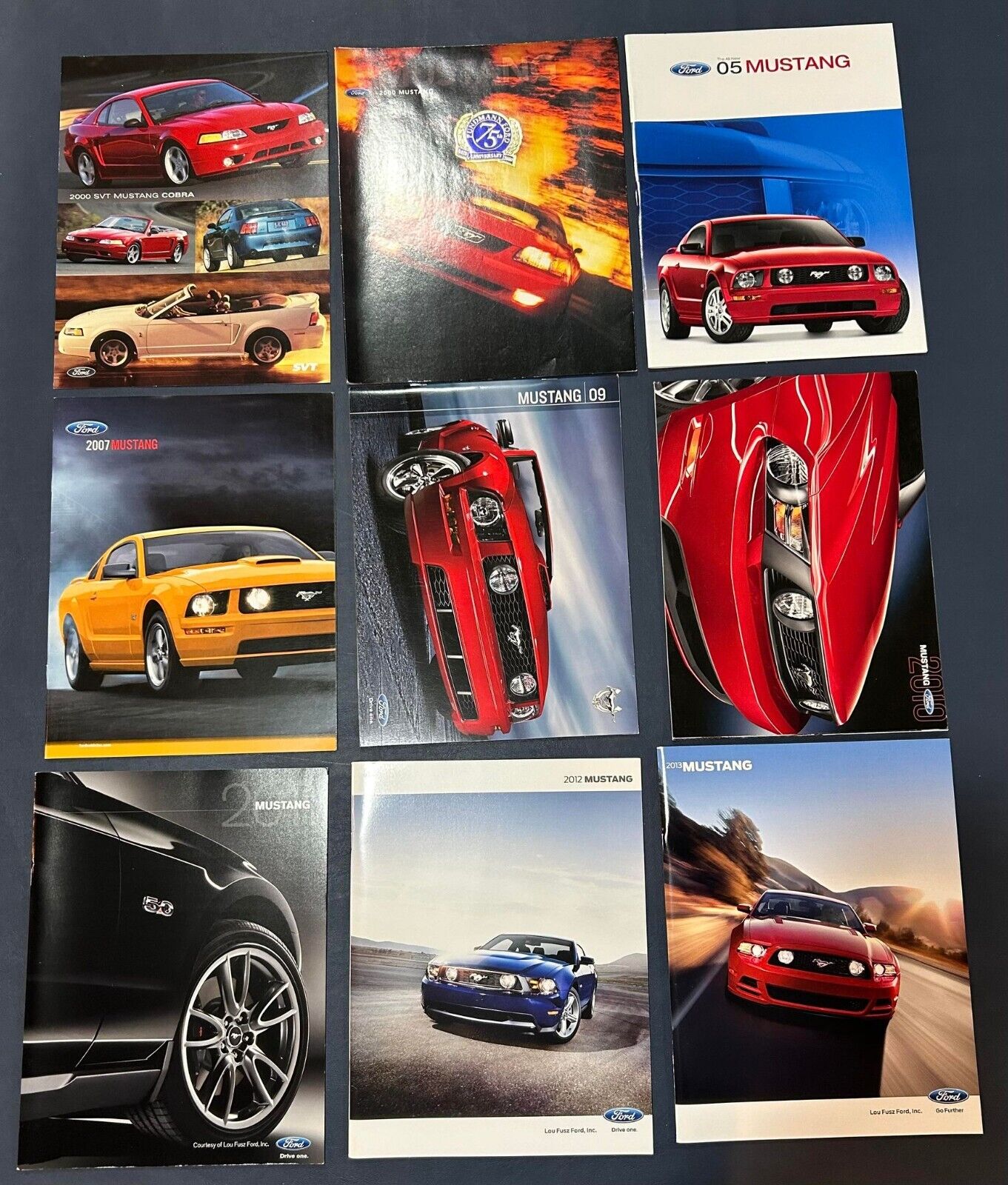 LOT Vintage Ford Mustang Brochures Catalogs 2000-2013