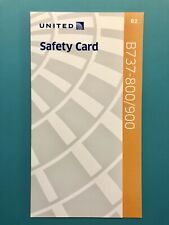 UNITED AIRLINES SAFETY CARD--737-800/900 picture