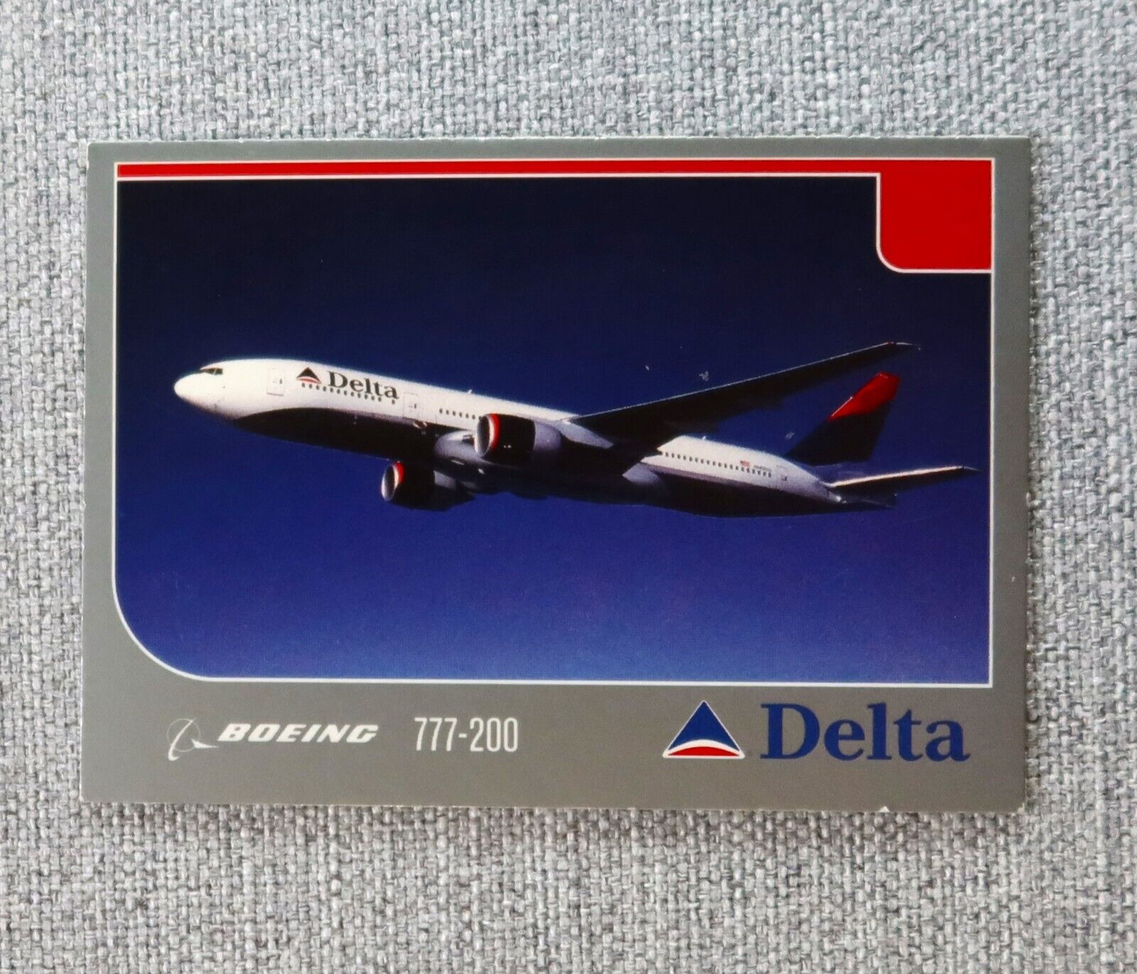 Delta Air Lines Aircraft Trading Card # 10 Boeing 777-200 Aircraft Info 2003