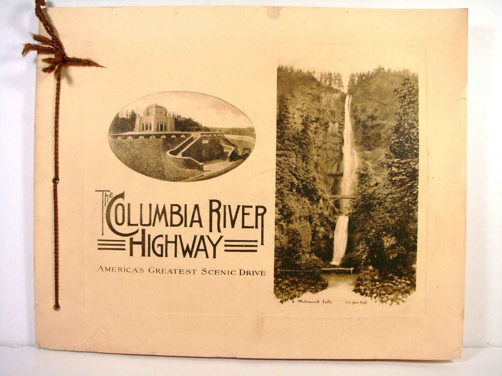 THE COLUMBIA RIVER HIGHWAY WITH TEXT AND PHOTOS IN FINE COLOR EARLY CENTURTY BOO