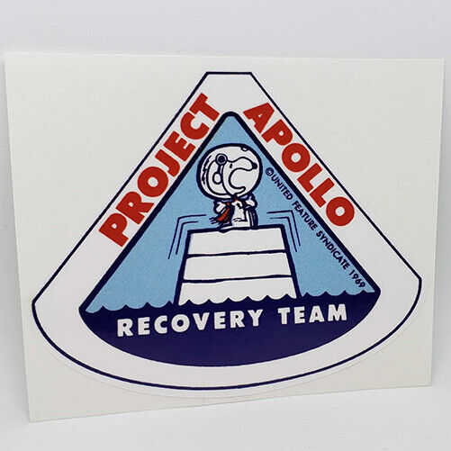 Snoopy APOLLO 11 Recovery Team Vinyl DECAL, Vintage Style Sticker, Space, NASA