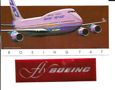 Boeing issued 747-400 Large 8in Sticker & Fly Boeing Sticker picture