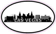 5x3 Oval Las Vegas Skyline Sticker Cup Luggage Car Window Travel Bumper Decal picture