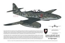 Me-262, Night-Fighter signed by Luftwaffe Pilot Aviation Artist, Ernie Boyette picture