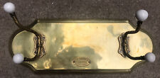 Antique Clyde Shipping Co. S.S. Caledonia Brass Wall Coat Hat Rack Rare picture