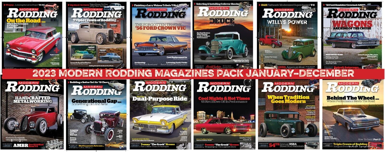 Modern Rodding Magazine January - December 2023 Pack of all 12 issues