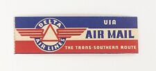 Vintage Delta Airlines Air Mail Lick And Stick Stickers  picture