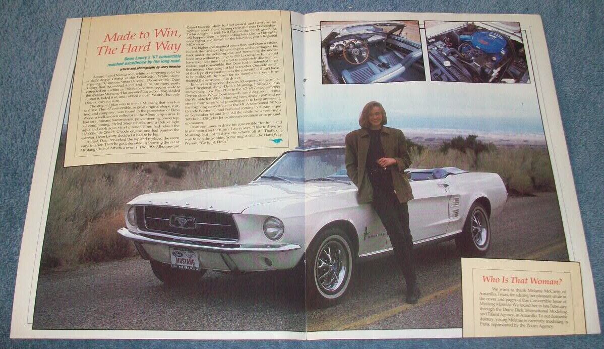 1967 Ford Mustang Convertible Vintage Article \