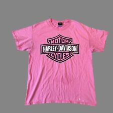 2000s Harley Davidson pink logo graphic tshirt Size: large men’s picture