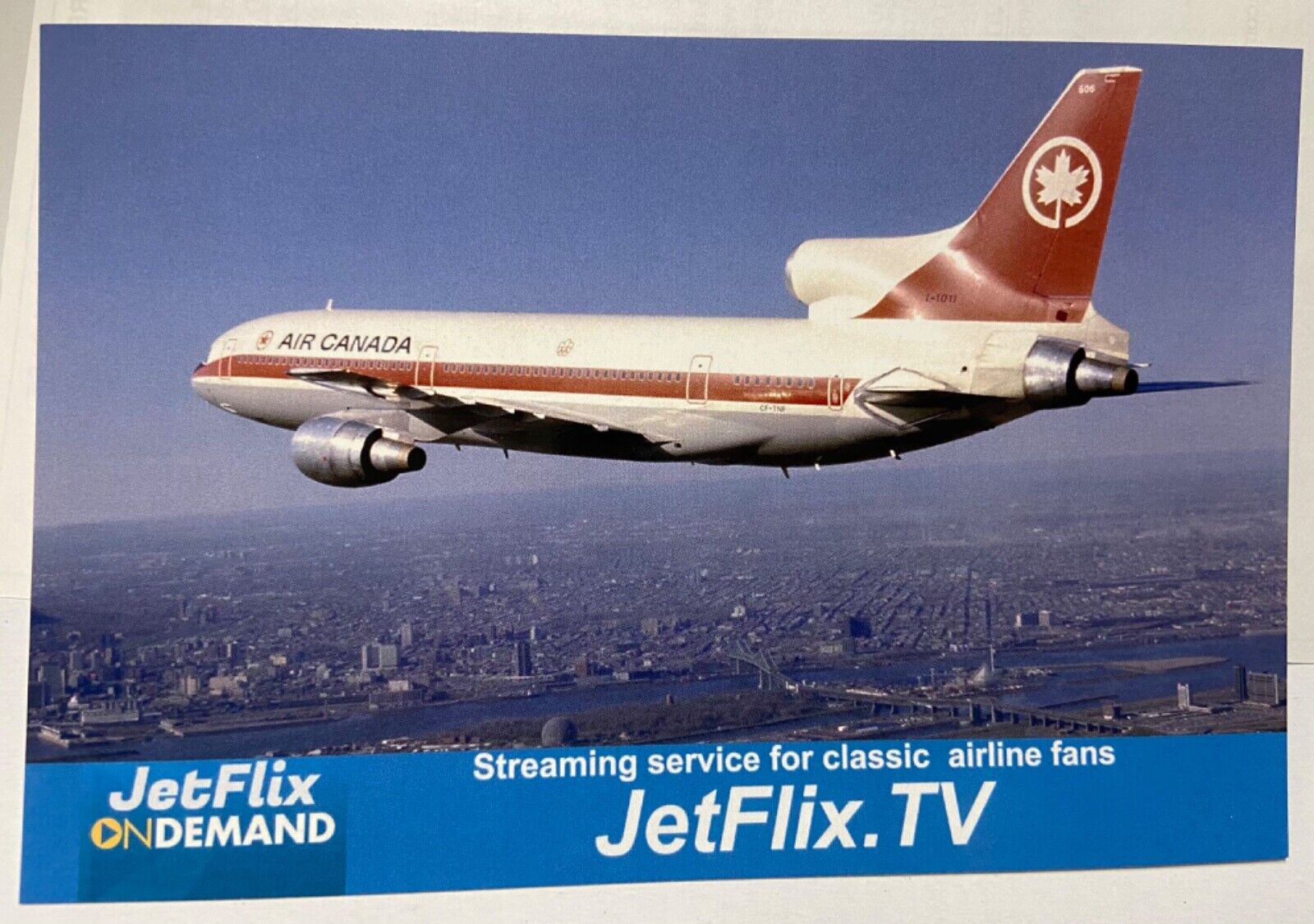 Air Canada Lockheed L-1011 Tristar airline aircraft postcard