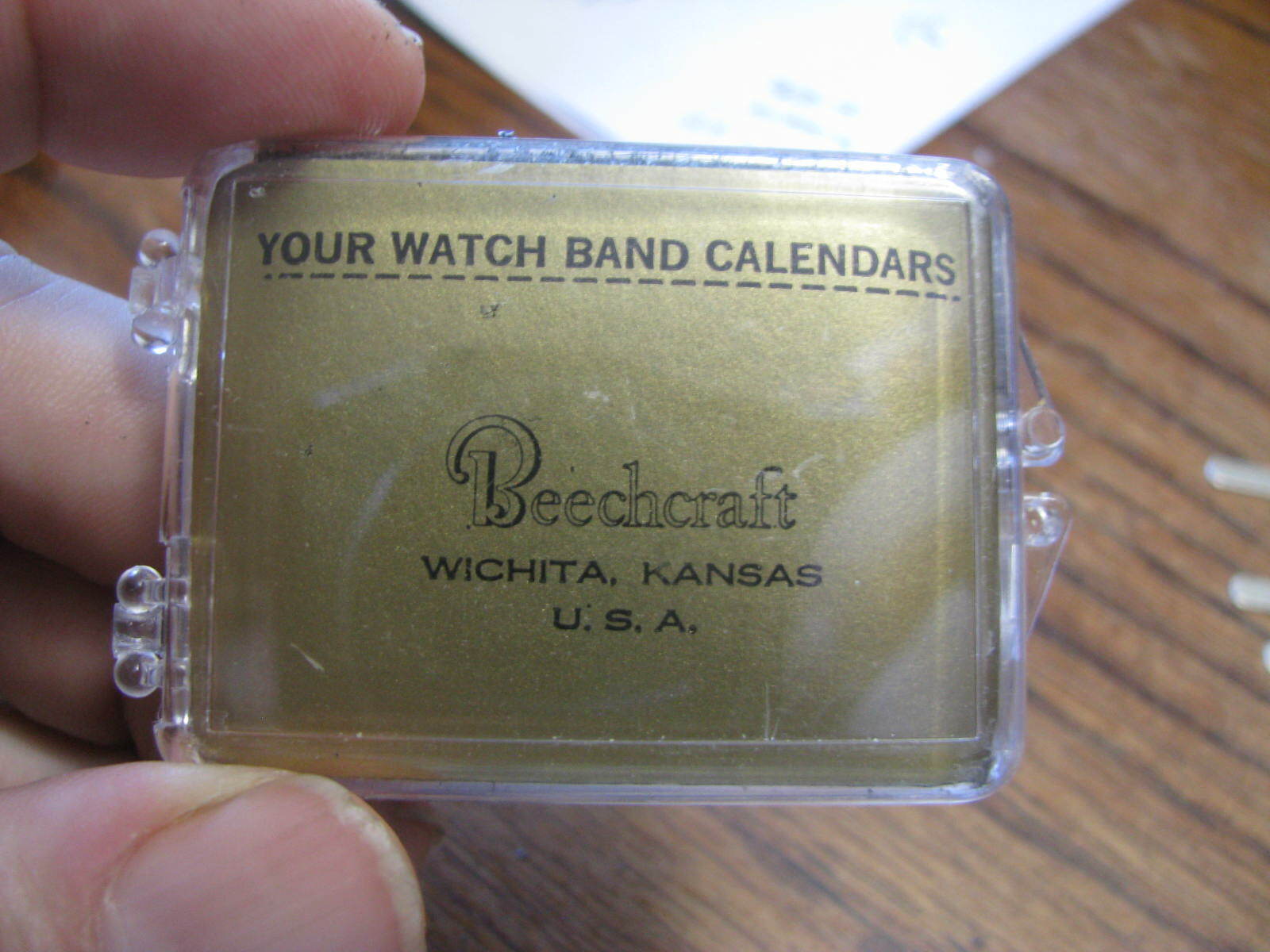 1979 Beechcraft  Wichita Kansas  Watch Band Calendars  Up K