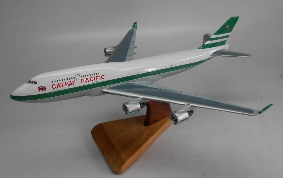 B-747-400 Boeing Cathay Pacific B747 Aircraft Wood Model New