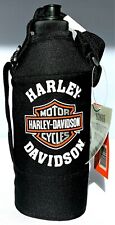 HARLEY DAVIDSON LARGE WATER BOTTLE AND HOLDER WITH CARRY STRAP picture