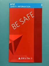 DELTA AIRLINES SAFETY CARD--737 picture