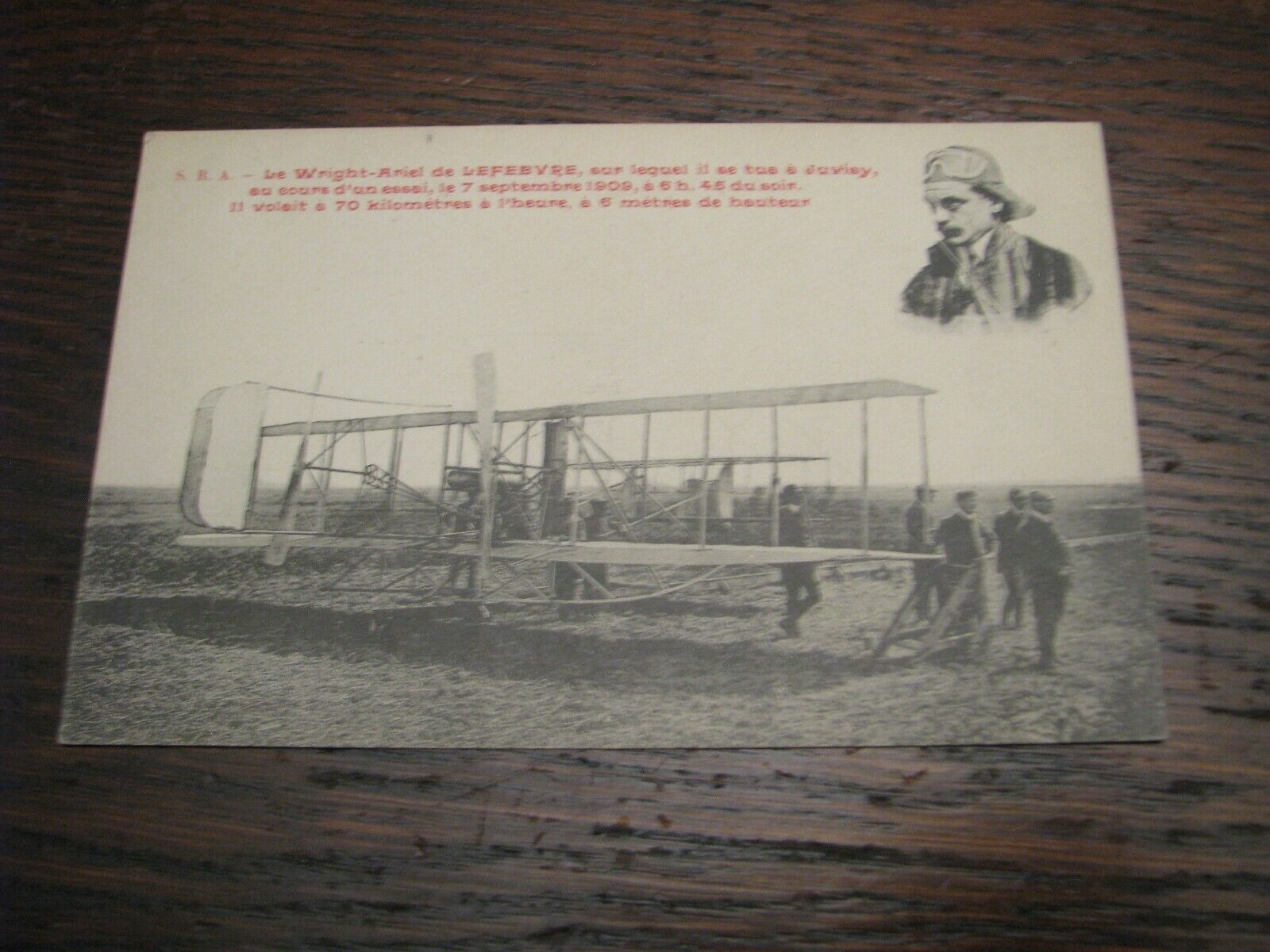 Aviation Postcard French France LeFebvre Wright Ariel Airplane September 1909