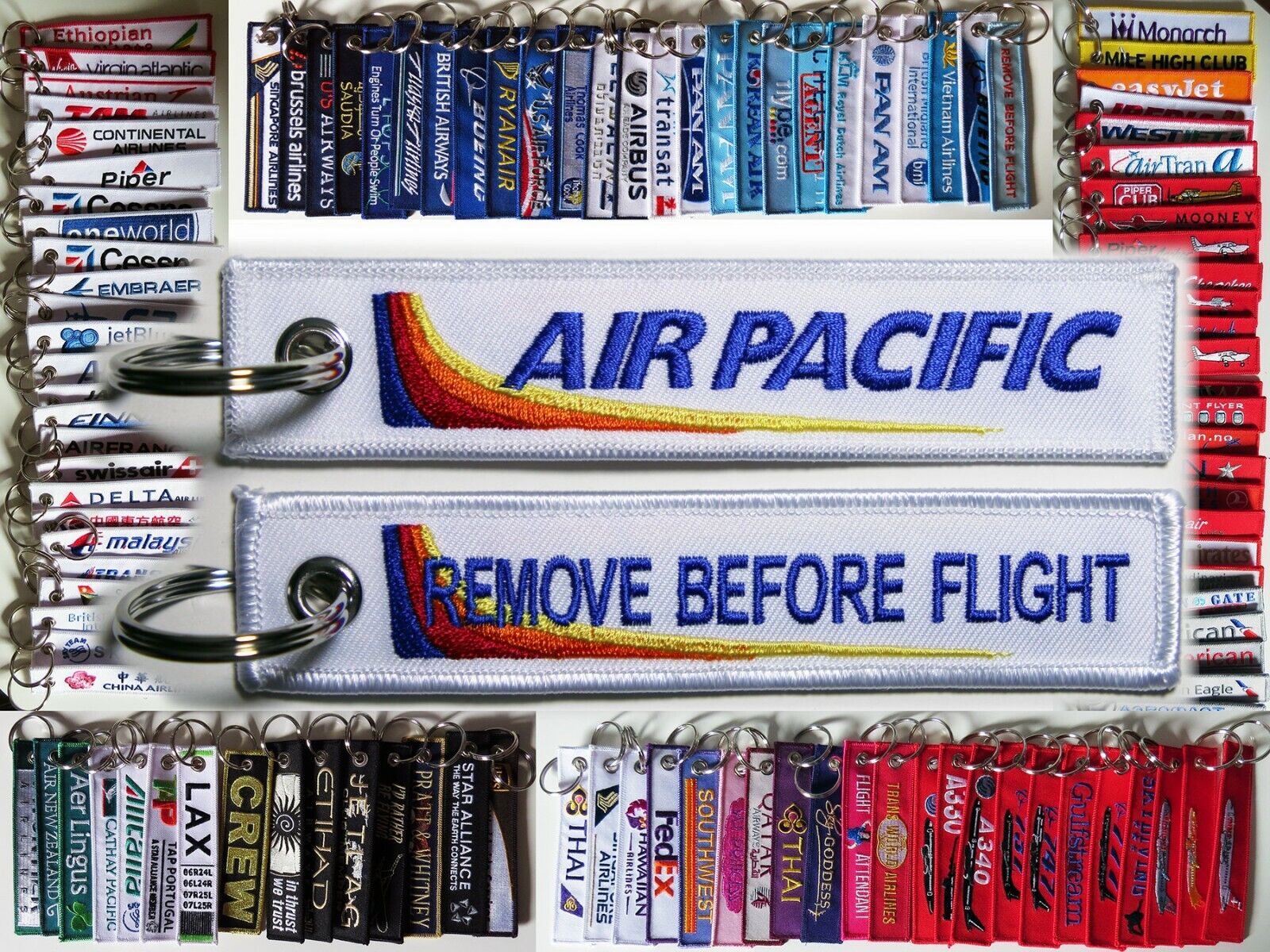 Keyring AIR PACIFIC tag keychain / Fiji Airways