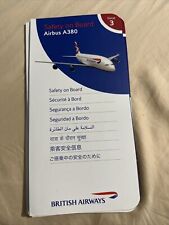 Airbus A380 Safety Card Issue 3 British Airways picture