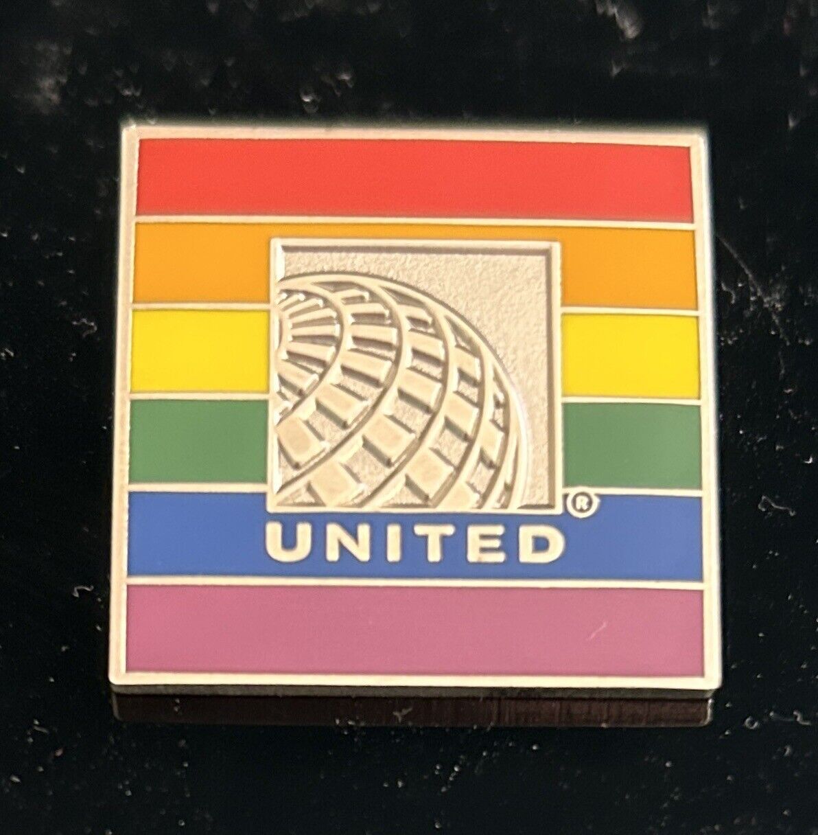 NEW  United Airlines Pride Flag / Rainbow Lapel Pin