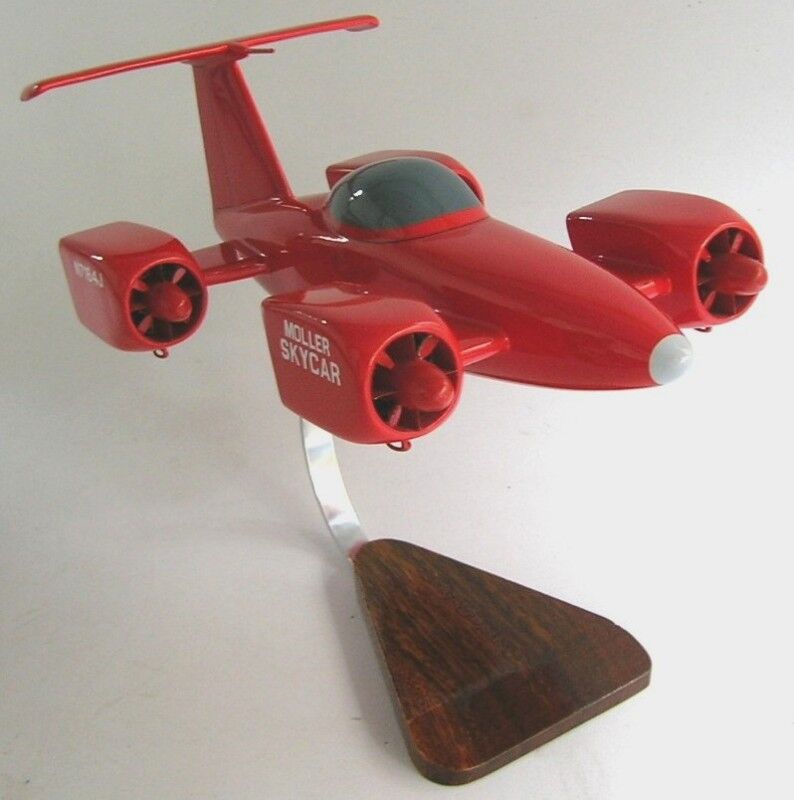 Moller M-400 Skycar Airplane Desktop Wood Model Large