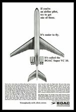 BOAC JET Super VC10 Aviation 1965 Airplane Vintage AIR Transportation Art AD picture