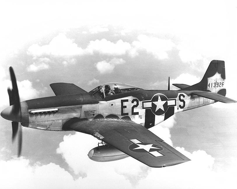 NORTH AMERICAN P-51 MUSTANG IN FLIGHT WWII 8x12 GLOSSY PHOTO PRINT