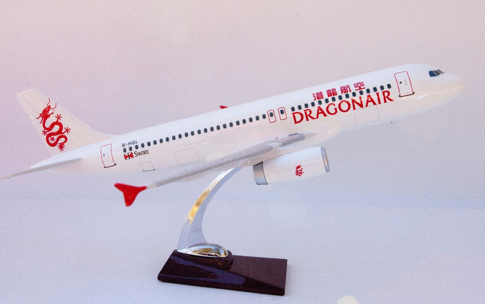 Dragon Air Large Display Plane Model  Airplane Apx 45Cm Solid Resin