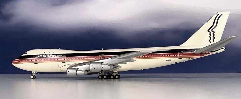 JFox JF-747-1-004 People Express Boeing 747-100 N606PE Diecast 1/200 AV Model