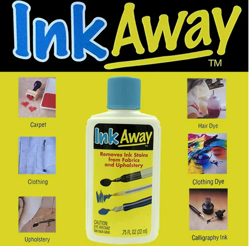 Ink Away- Removes Ink Stains from Fabric and Upholstery ( 2 PACK)