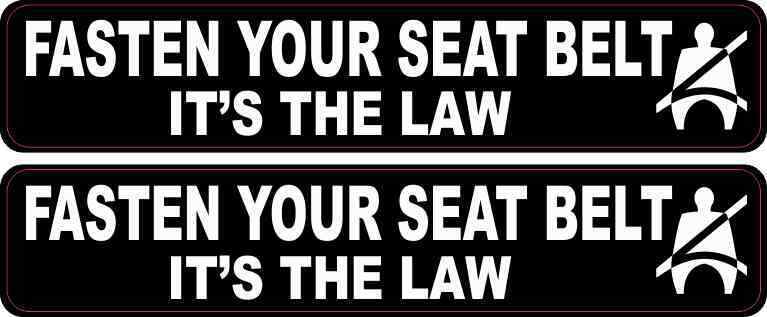 5in x 1in Fasten Your Seat Belt Stickers Car Truck Vehicle Bumper Decal