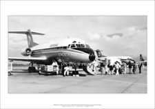 MMA Fokker F.28 Fellowship A2 Art Print – Perth Airport – 59 x 42 cm Poster picture