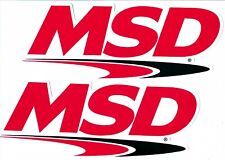 MSD Racing Decals Sticker Set of 2 Black White Vinyl 8 Inches Long picture