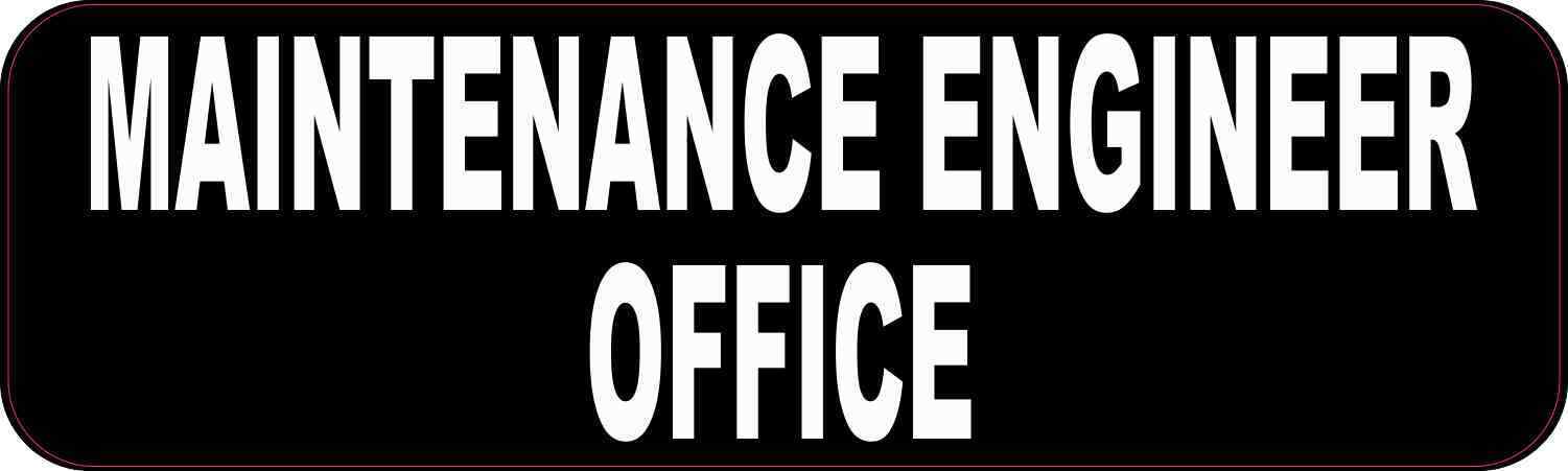 10in x 3in Maintenance Engineer Office Magnet Magnetic Business Sign