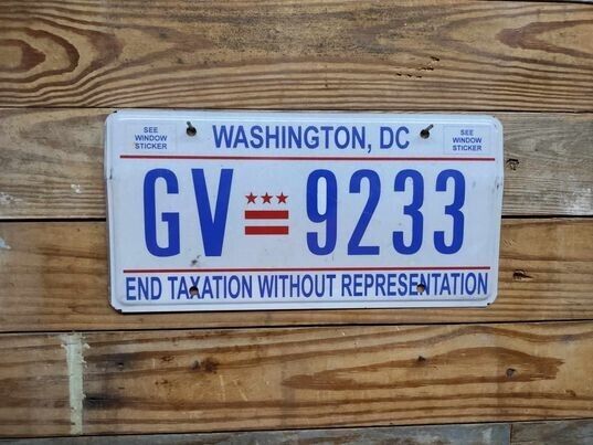 Washington D.C. Expired 2012? License Plate GV 9233