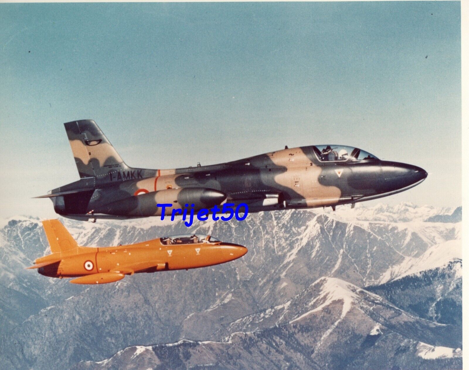 10x8 Colour Photograph Aermacchi MB326 & MB326K Air-Air Seller ref P142