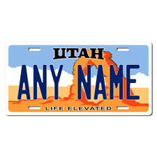 Personalized Utah License Plate for Bicycles, Kid's Bikes & Cars & Trucks Ver 2 picture