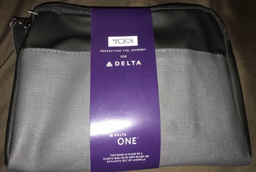 Delta Airline One Soft Tumi Amenity Kit Travel Bag 2019 Brand New